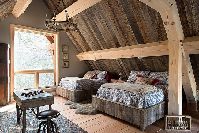[Ý tưởng] Phòng ngủ sử dụng gỗ tái chế cực kỳ ấn tượng 36