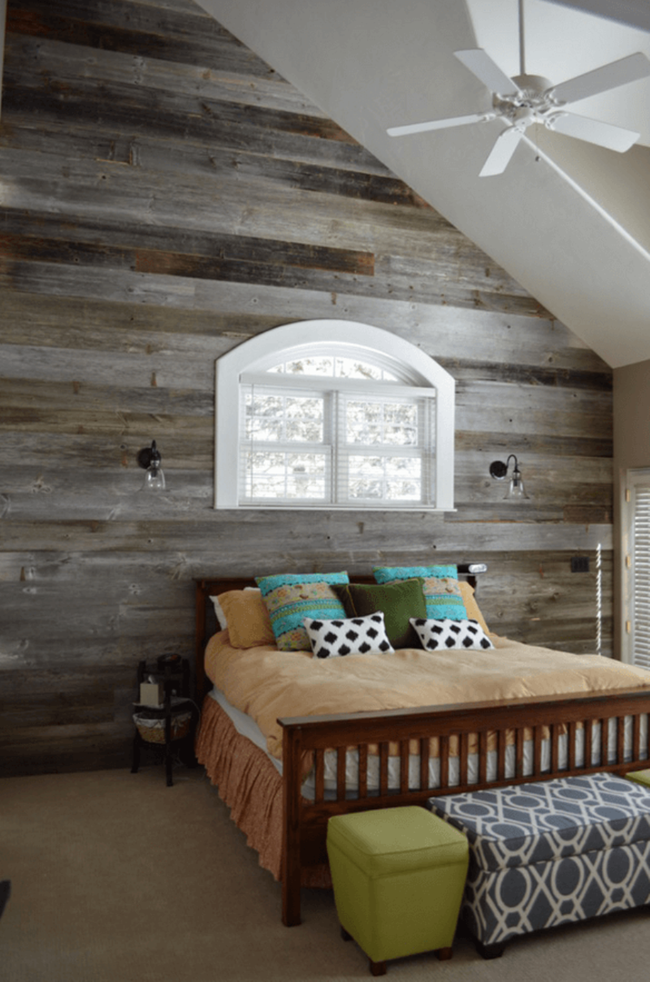 [Ý tưởng] Phòng ngủ sử dụng gỗ tái chế cực kỳ ấn tượng 85