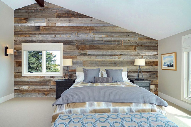 [Ý tưởng] Phòng ngủ sử dụng gỗ tái chế cực kỳ ấn tượng 53