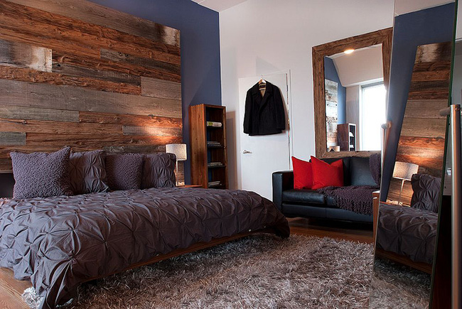 [Ý tưởng] Phòng ngủ sử dụng gỗ tái chế cực kỳ ấn tượng 95
