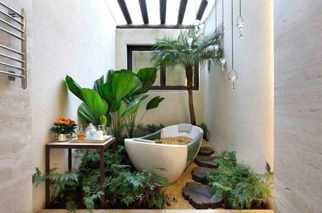 Phòng tắm đẹp hơn bao giờ hết với ý tưởng mang thảm thực vật 9