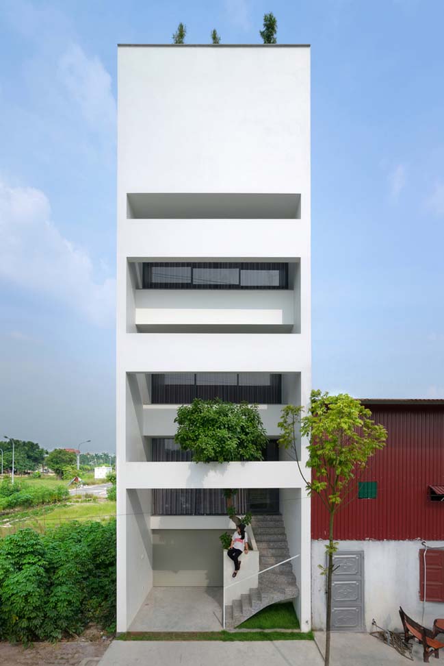 Thiết kế nhà phố 5 tầng ở Bắc Ninh (1)