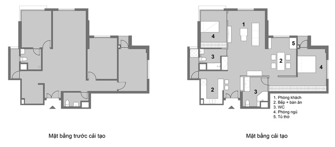Cải tạo căn hộ 2 phòng ngủ 120 m2 ở quận Hai Bà Trưng Hà Nội (13)