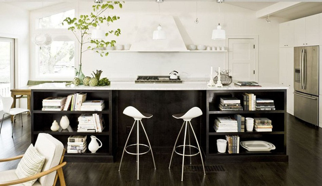 16 thiết kế phòng bếp đẹp với hai gam màu đen trắng (9)