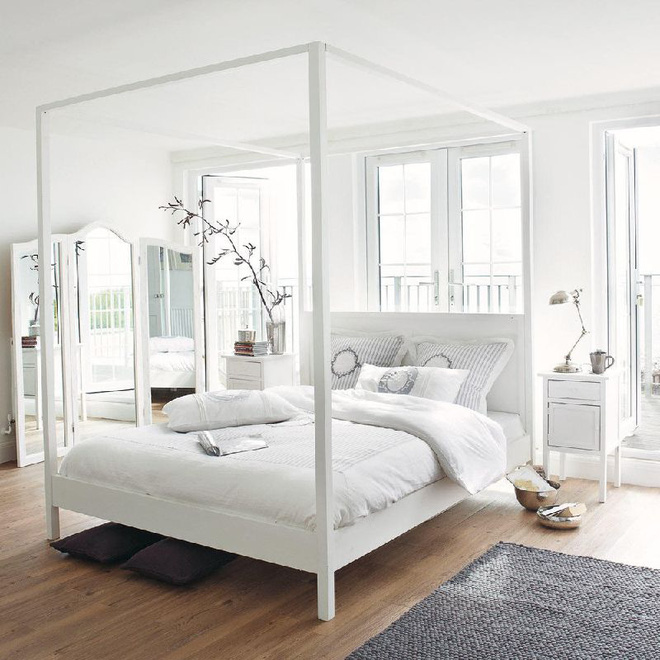 Không gian phòng ngủ thêm thơ mộng nhờ kiểu giường canopy - Nhà Đẹp Số (1)