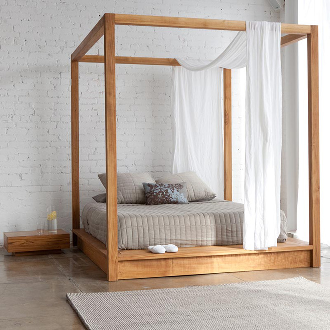 Không gian phòng ngủ thêm thơ mộng nhờ kiểu giường canopy - Nhà Đẹp Số (12)