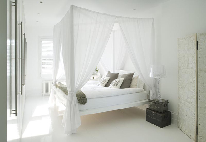 Không gian phòng ngủ thêm thơ mộng nhờ kiểu giường canopy - Nhà Đẹp Số (9)
