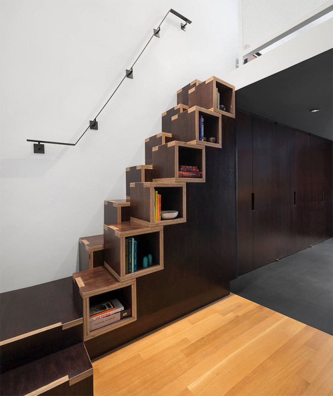 Các thiết kế cầu thang tích hợp kệ sách dành riêng cho hội “mọt sách” - Nhà Đẹp Số (2)