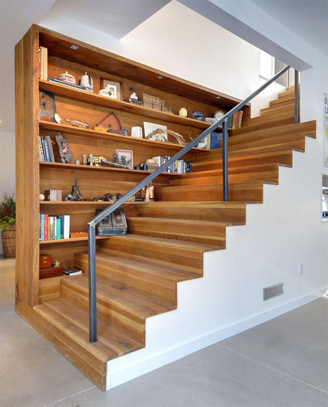 Các thiết kế cầu thang tích hợp kệ sách dành riêng cho hội “mọt sách” - Nhà Đẹp Số (8)