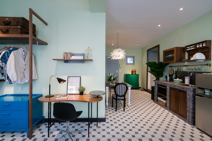 Cải tạo nội thất căn hộ 36 m2 thành không gian sống mang phong cách Đông Dương - Nhà Đẹp Số (5)