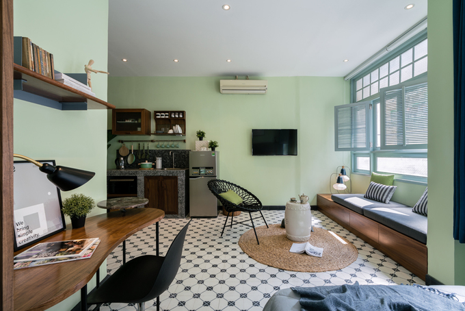 Cải tạo nội thất căn hộ 36 m2 thành không gian sống mang phong cách Đông Dương - Nhà Đẹp Số (6)