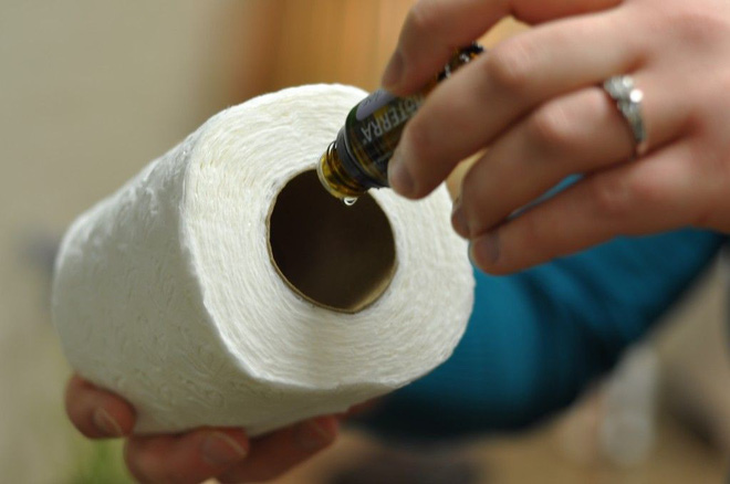 Khử mùi nhà vệ sinh bằng mẹo vặt với giấy cuộn và tinh dầu - Nhà Đẹp Số (2)