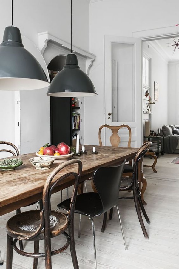 Xu hướng thiết kế phòng ăn mới toanh kết hợp bàn kiểu cũ với ghế hiện đại - Nhà Đẹp Số (9)
