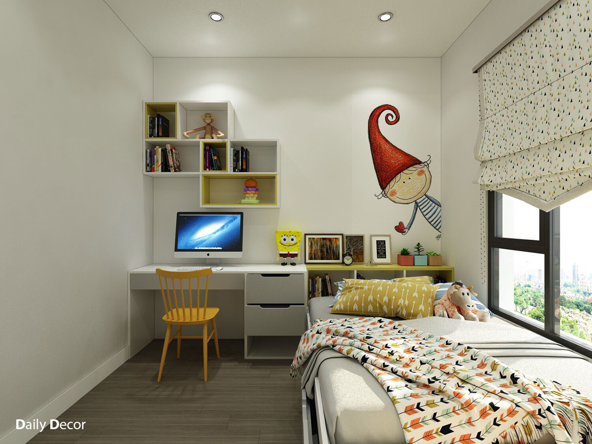 Thiết kế nội thất căn hộ 2 phòng ngủ thanh lịch hiện đại 49