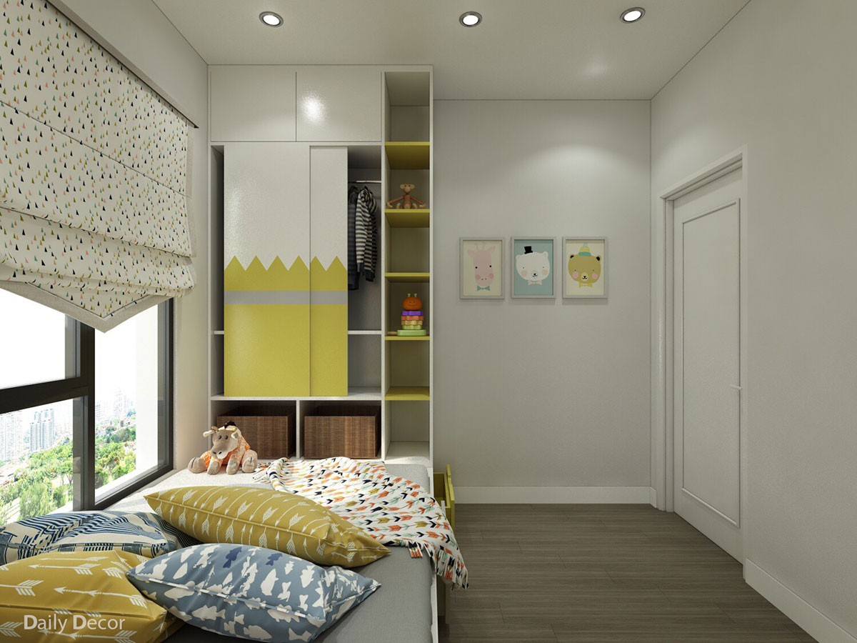 Thiết kế nội thất căn hộ 2 phòng ngủ thanh lịch hiện đại 26