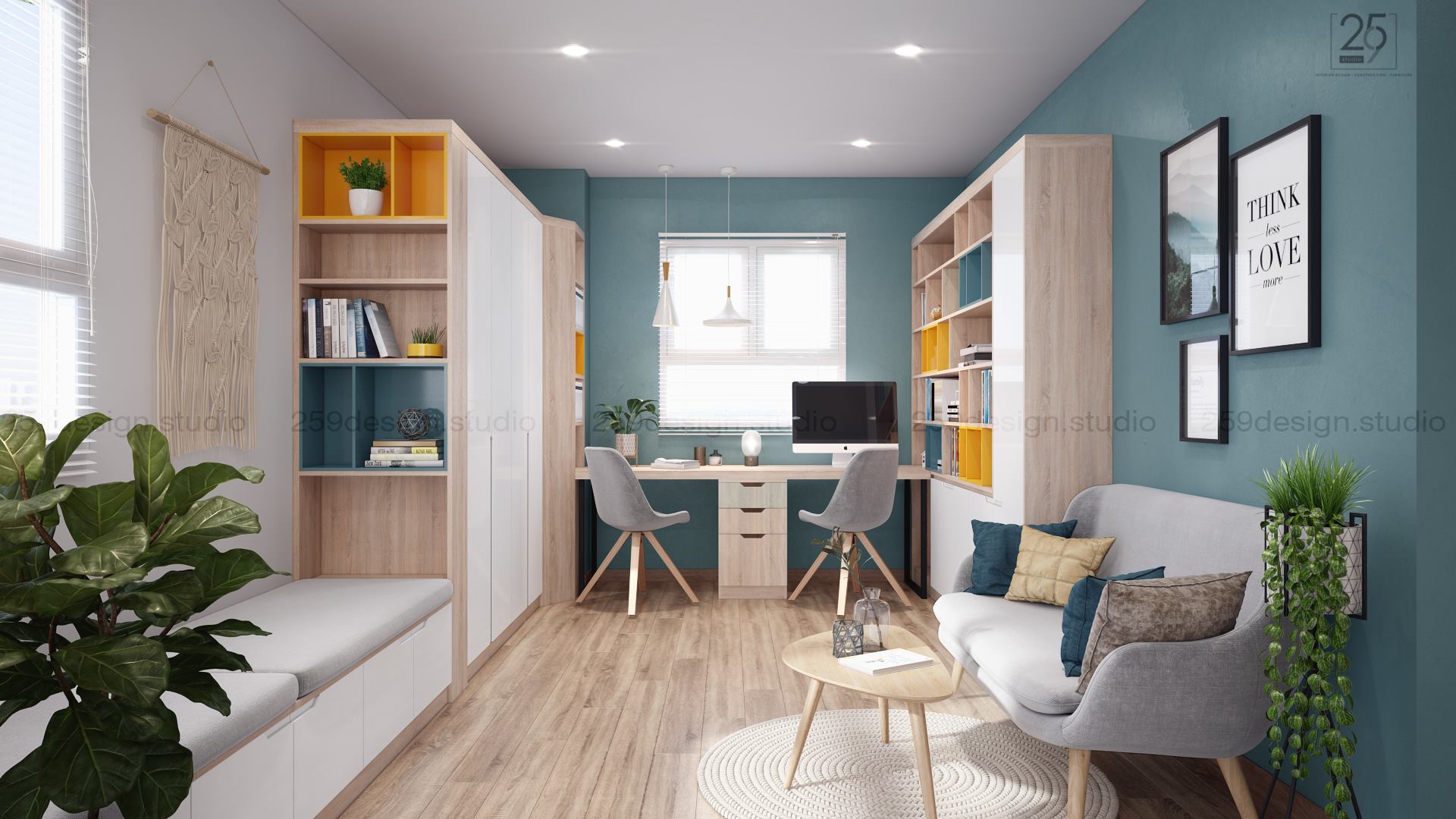 Mẫu thiết kế nội thất căn hộ đẹp với điểm nhấn màu pastel - Nhà Đẹp Số (5)