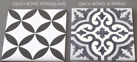 So sánh giữa gạch bông Porcelain và gạch bông thủ công - Nhà Đẹp Số 5