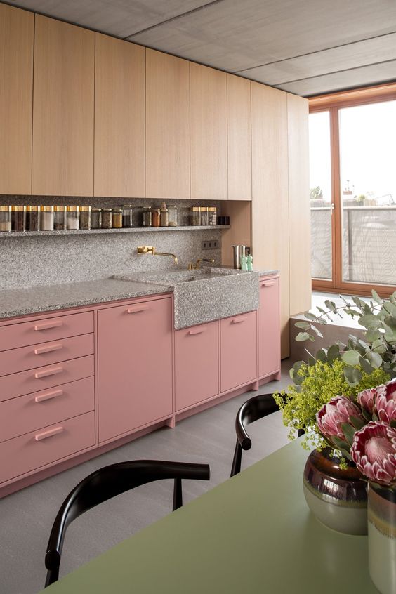 [BST] Tủ bếp màu pastel làm tươi mới không gian bếp 33