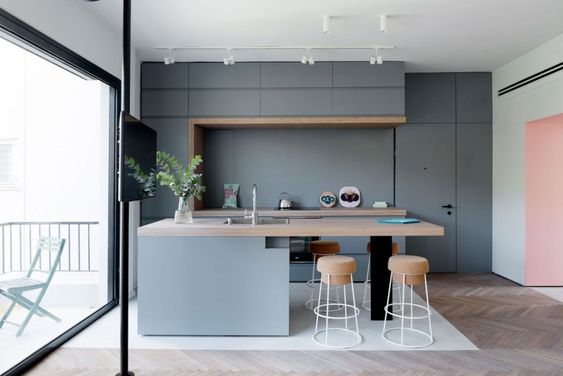 [BST] Tủ bếp màu pastel làm tươi mới không gian bếp 123