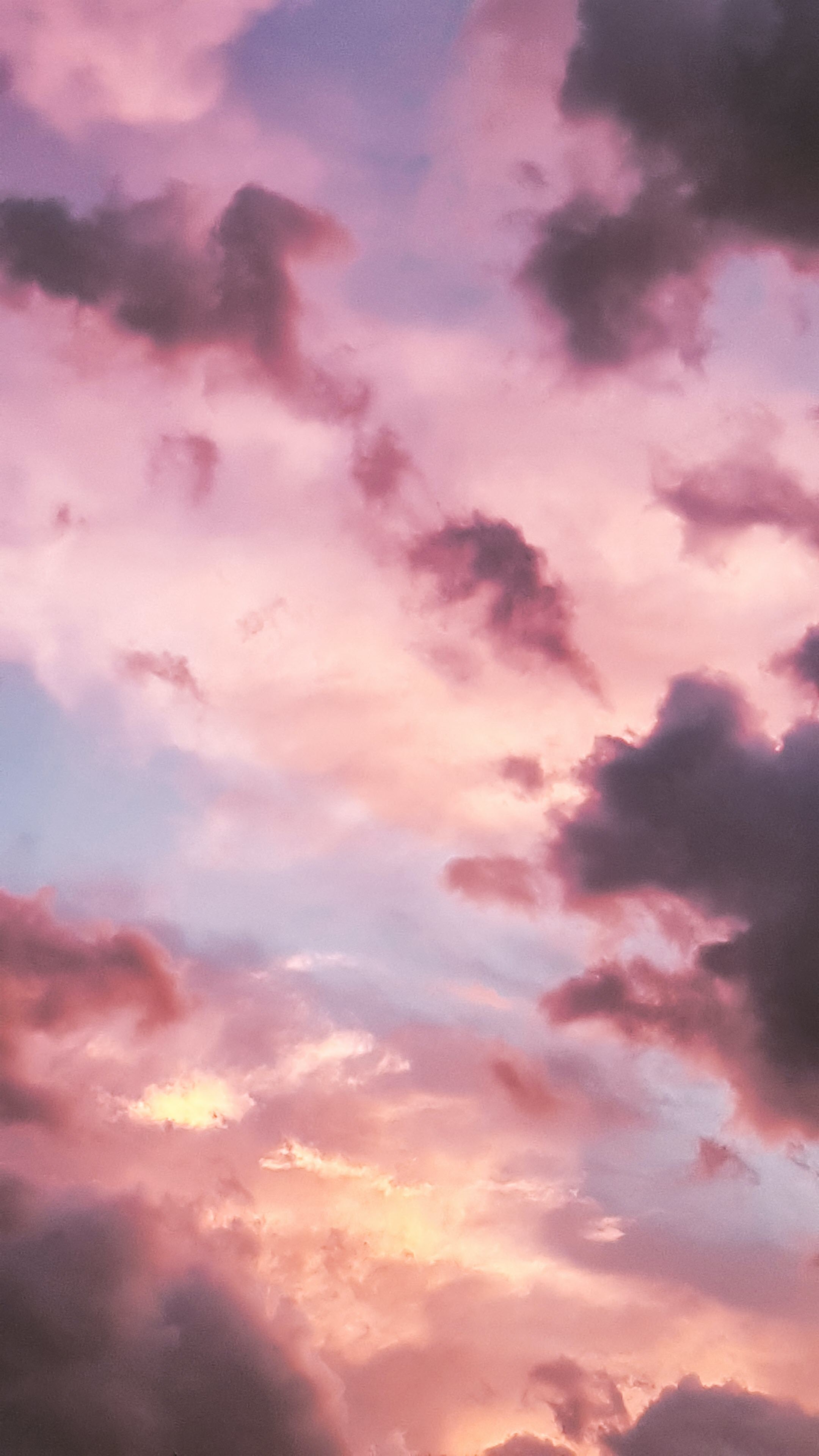 Hình nền bầu trời màu hồng xanh độc đáo