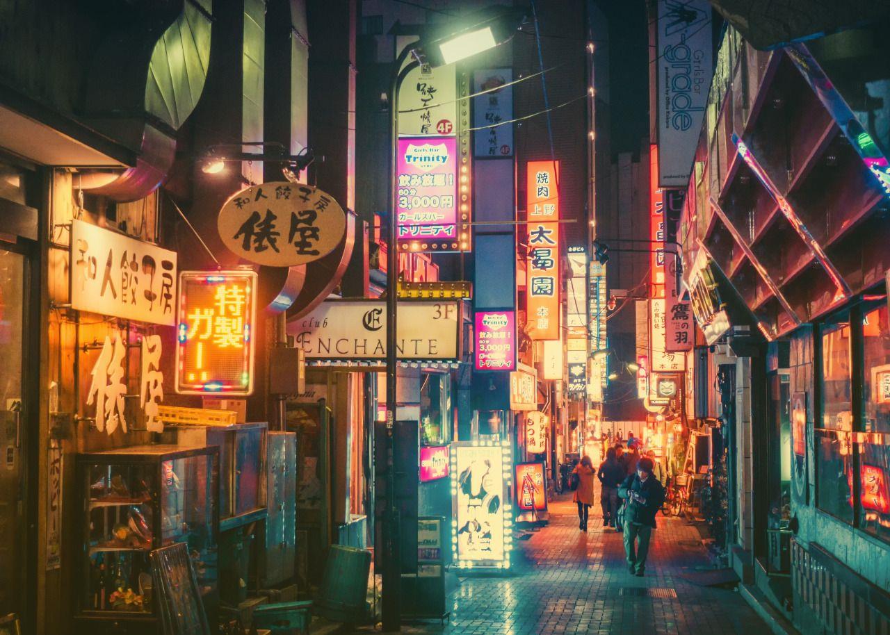 Hình ảnh đường phố về đêm