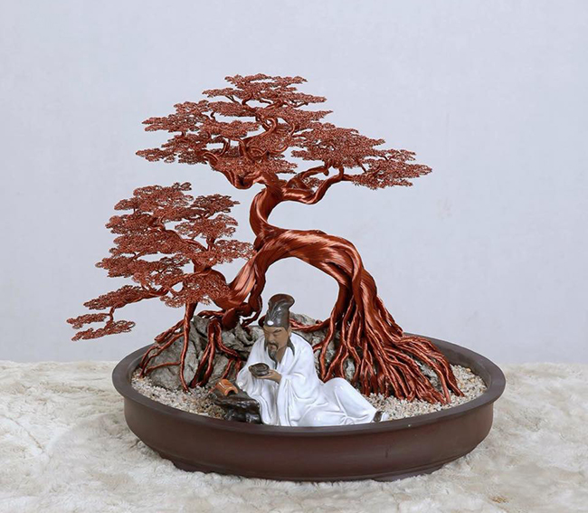Cây bonsai đẹp bằng kẽm