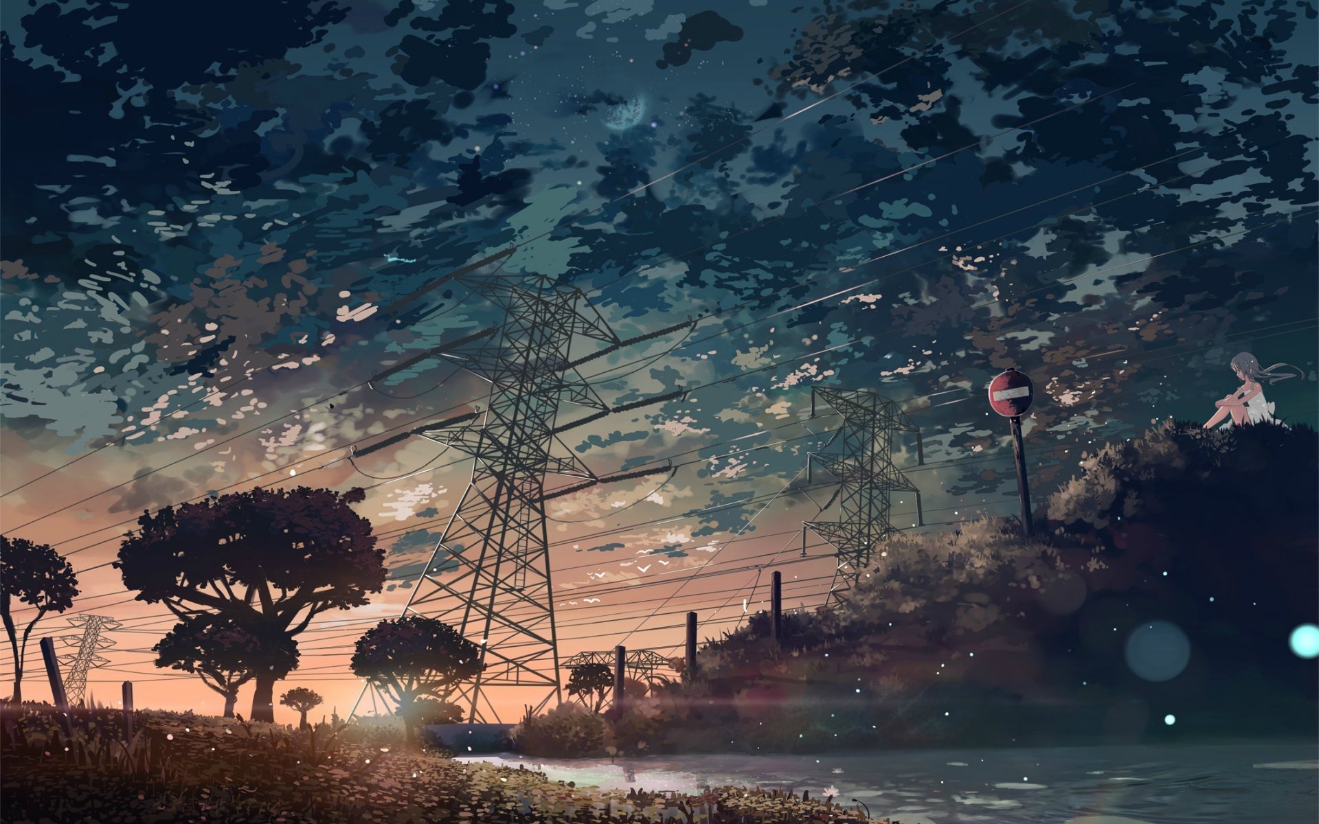 Bầu trời đêm đẹp trong anime