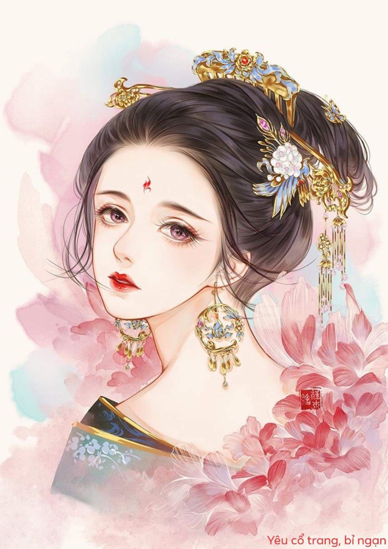 Hình anime nữ cổ trang Trung Quốc ngầu
