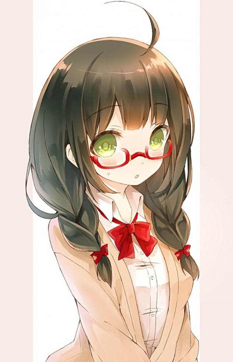 Avatar ảnh anime nữ cute đeo kính