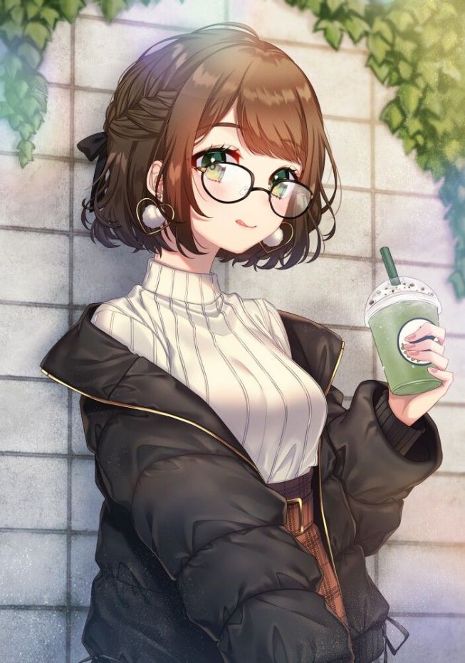 Hình ảnh anime nữ đeo kính