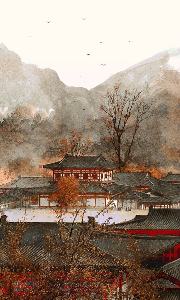 Mê mẩn 50 bức tranh phong cảnh cổ trang Trung Quốc tuyệt đẹp