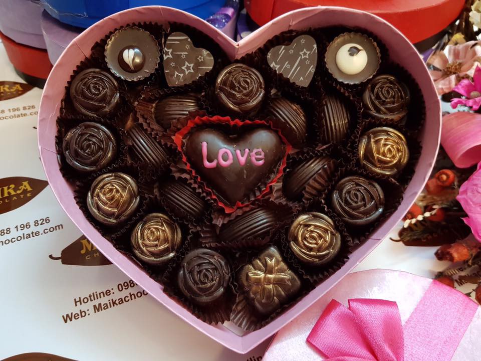 Đẹp ngất ngây những mẫu socola Valentine ngọt ngào