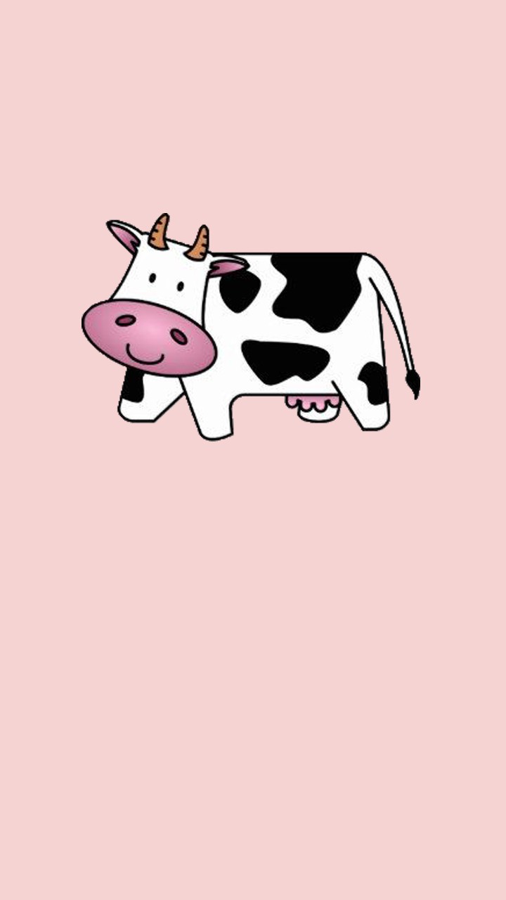 Hình bò sữa màu hồng