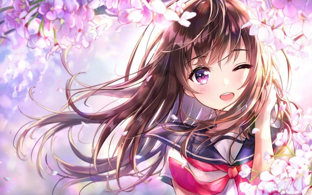 Tổng hợp hình nền máy tính anime nữ cute với nhiều phong cách đáng yêu