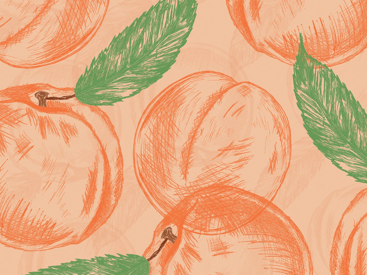 Peach hình nền quả đào cute