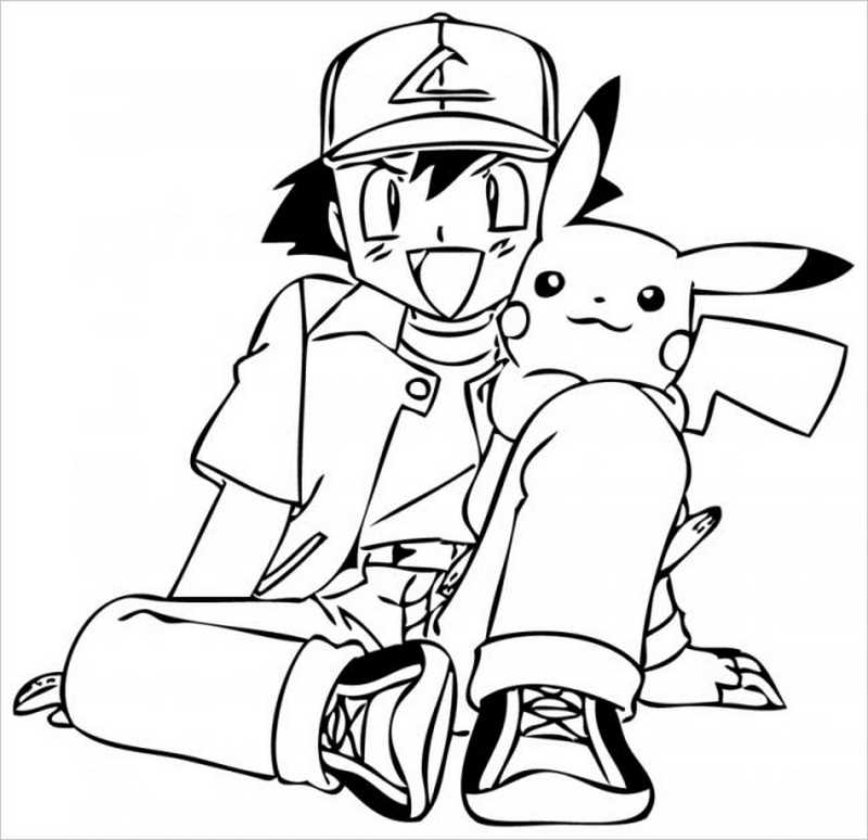 Download tranh tô màu cho bé Trọn Bộ Mới Nhất  Pokemon Pikachu Hình vui