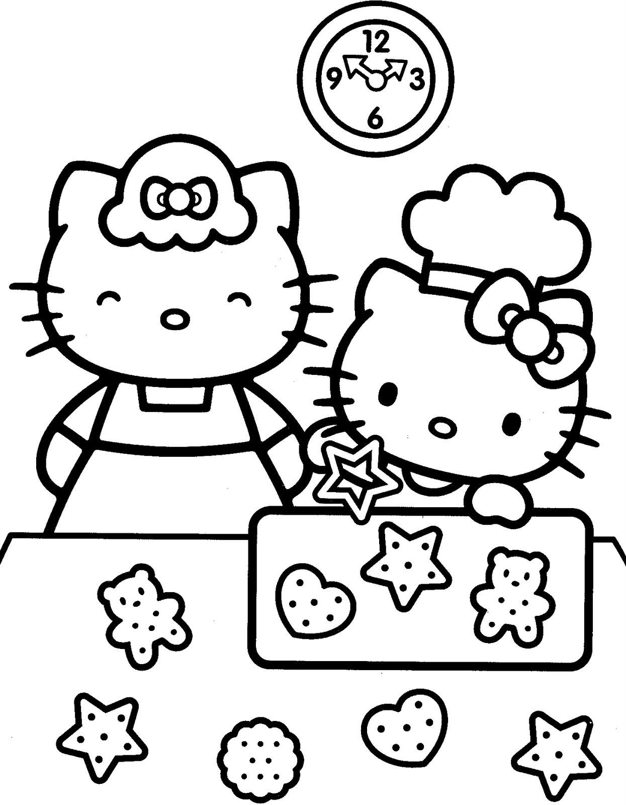 Miễn Phí 999+ Tranh Tô Màu Hello Kitty Dễ Thương, Đáng Yêu 3