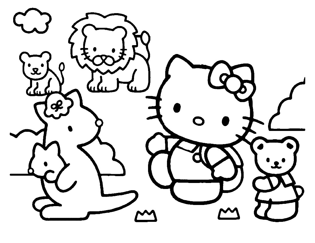 Tranh to màu hello kitty pdf