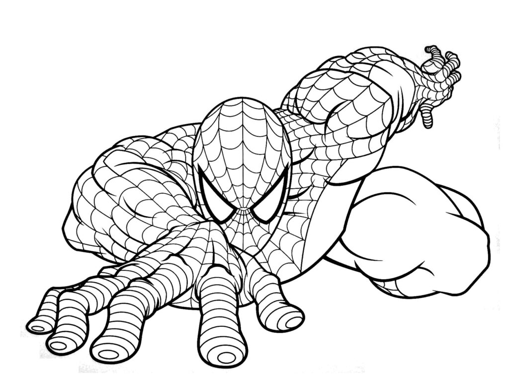 Download tranh tô màu spider man