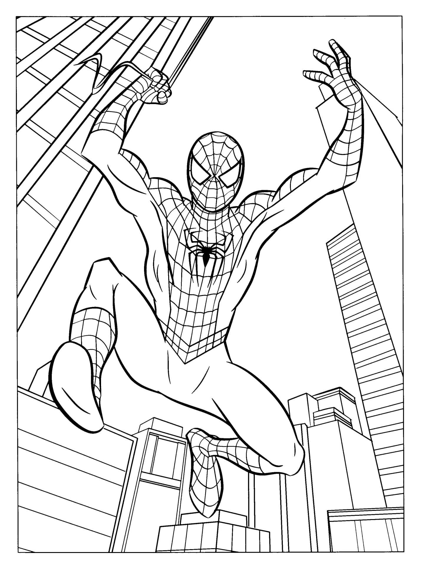 Tranh Tô Màu Người Nhện  Siêu Anh Hùng Spider Man  TH Điện Biên Đông
