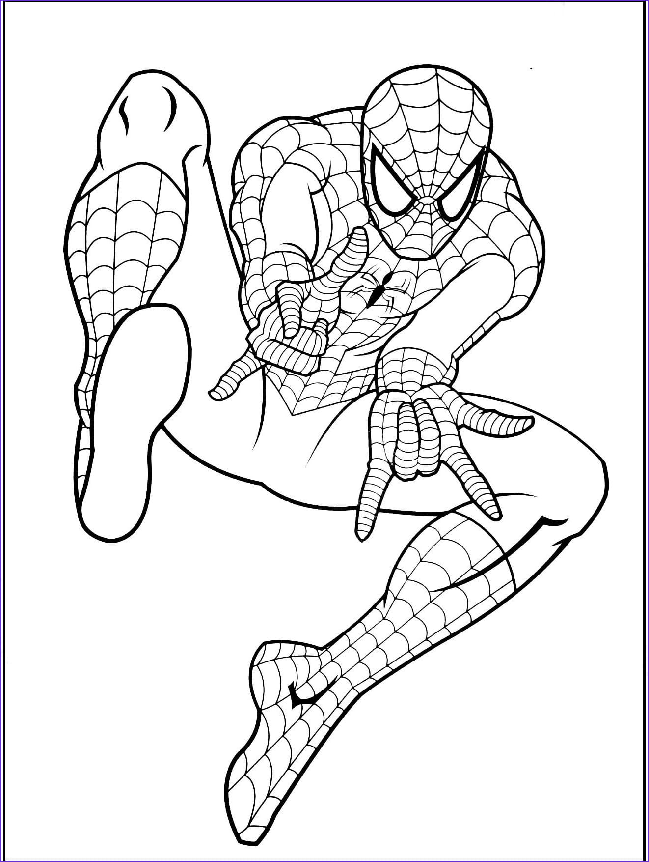 100 Bộ tranh tô màu Spider Man cực đẹp và ngầu dành cho bé