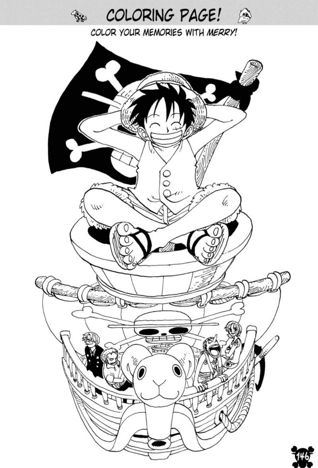 Tuyển tập các bức tranh tô màu One Piece dành cho các bé  Trường THPT Phạm  Hồng Thái