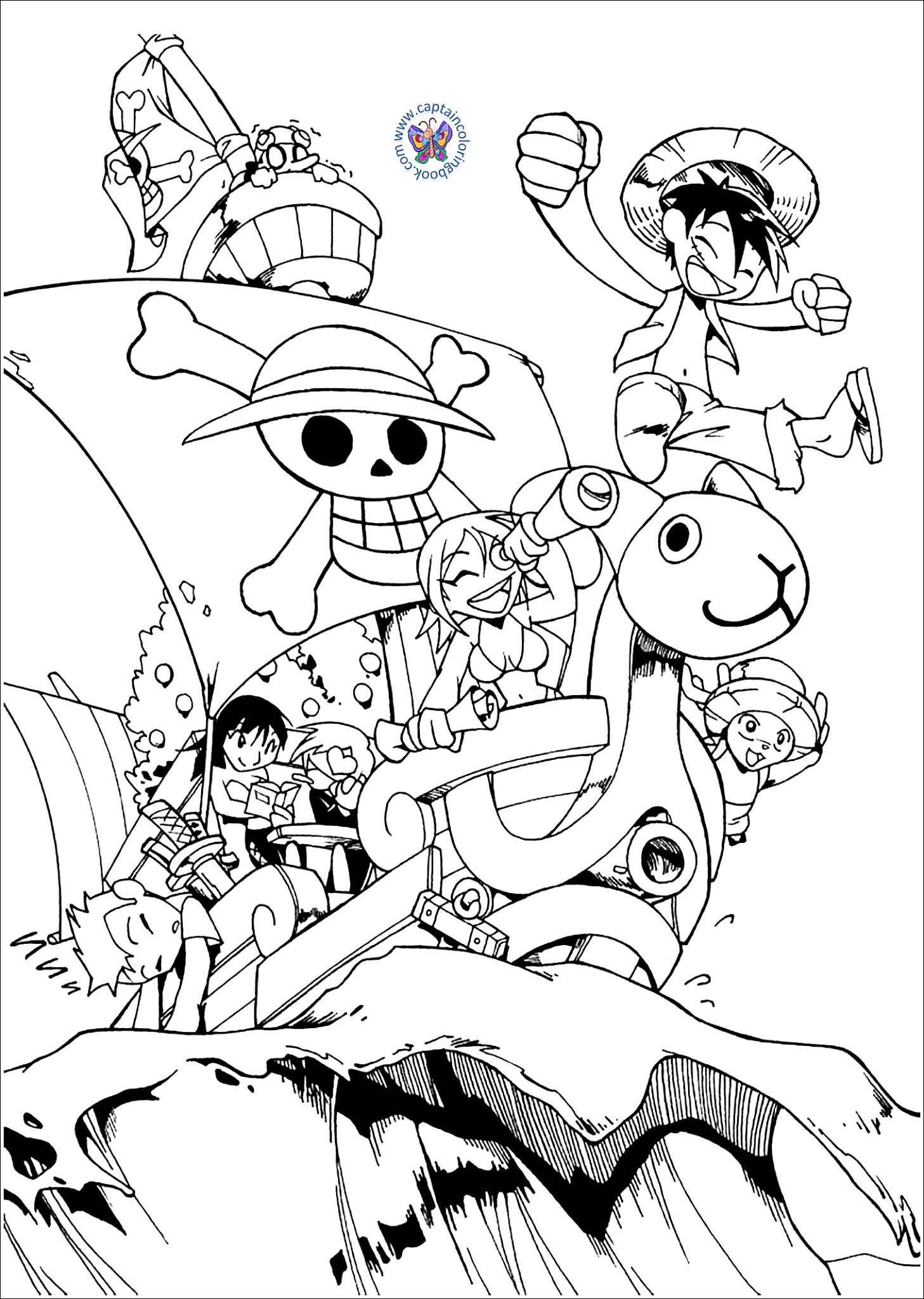 Tranh Tô Màu One Piece Đẹp Tặng Các Fan Nhí Tập Tô