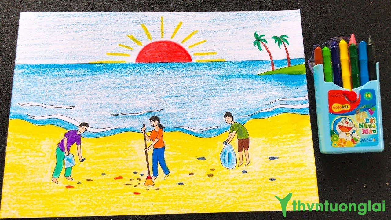 Tranh vẽ bảo vệ môi trường của học sinh tiểu học