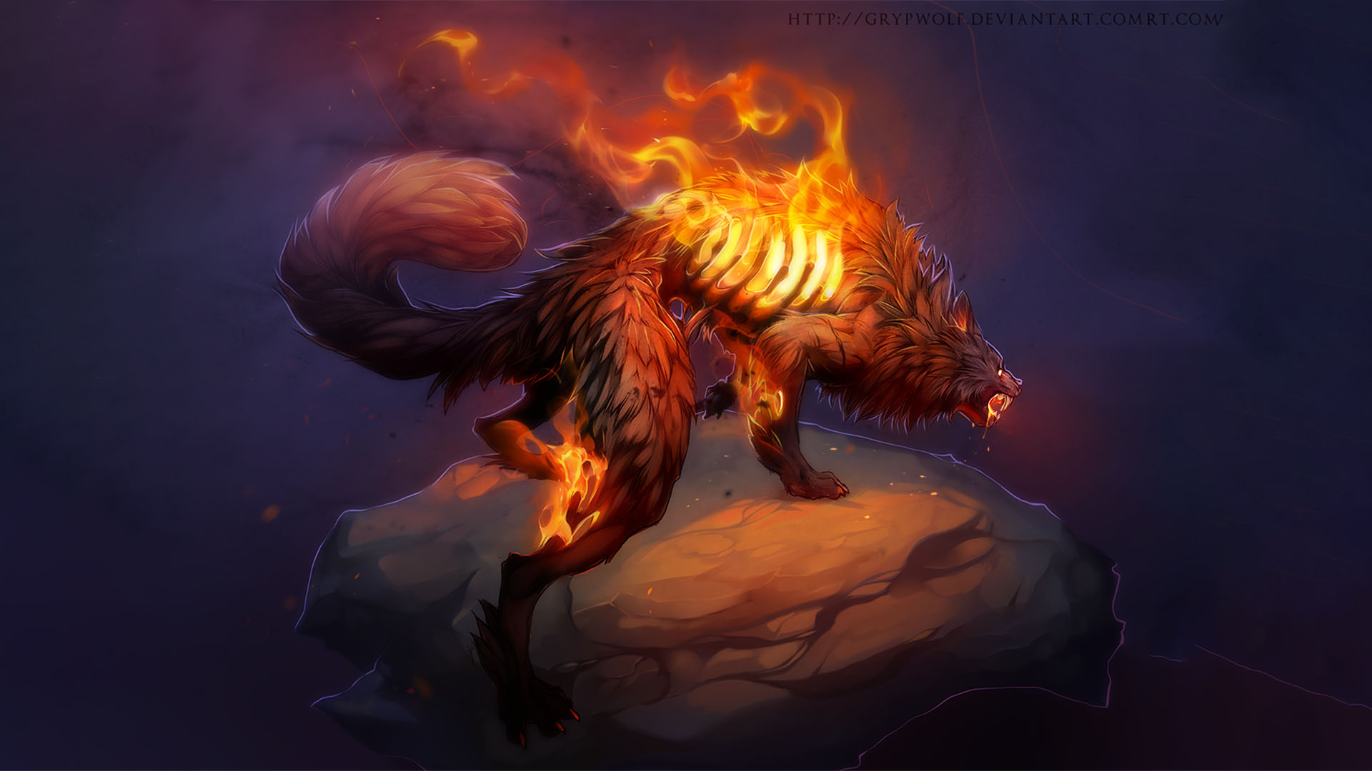 Hình chó sói lửa