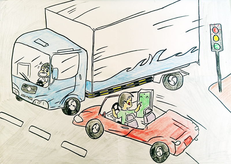 Vẽ tranh đề tài an toàn giao thông đẹp nhất