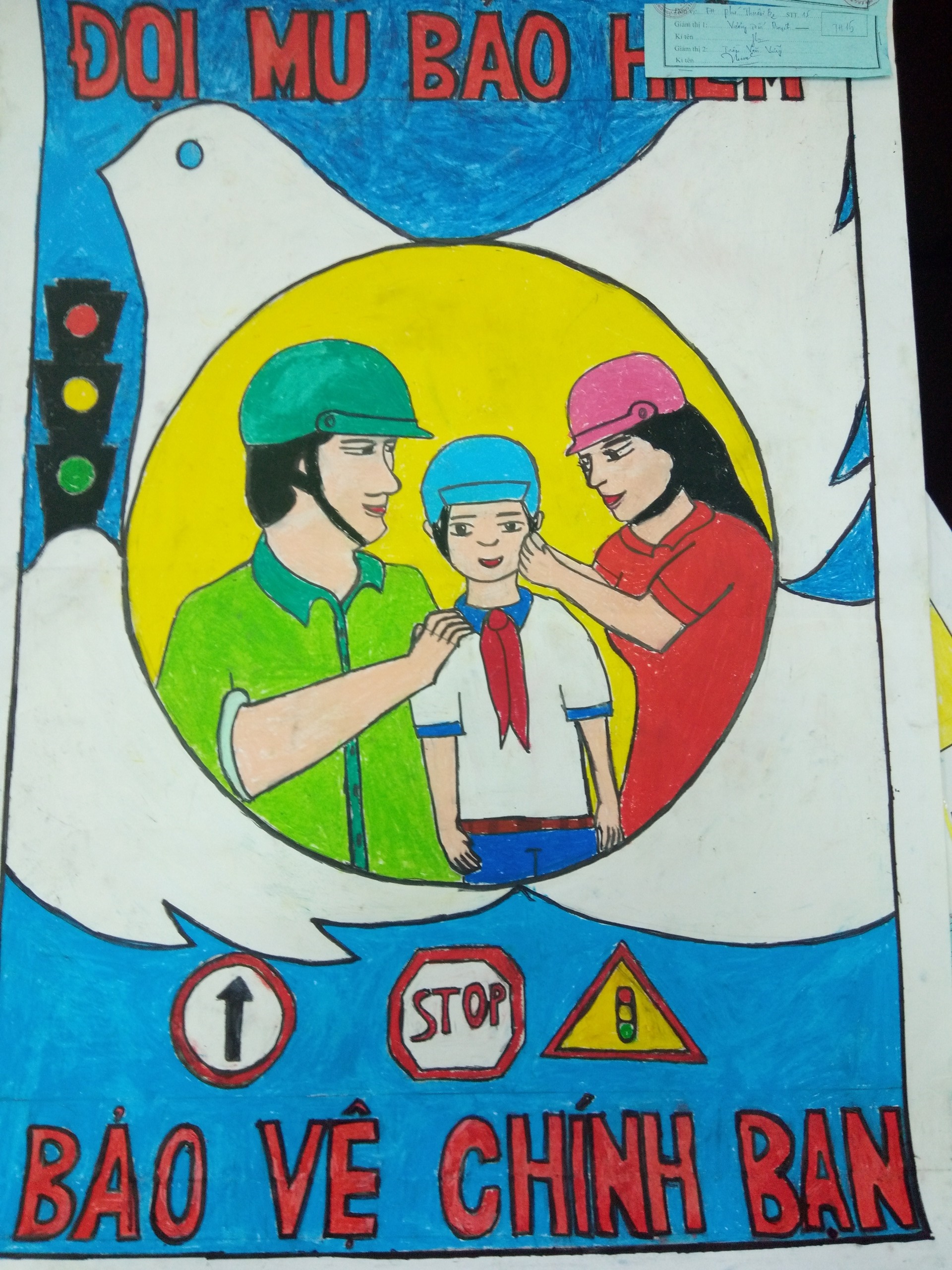 Vẽ tranh an toàn giao thông đơn giản nhất