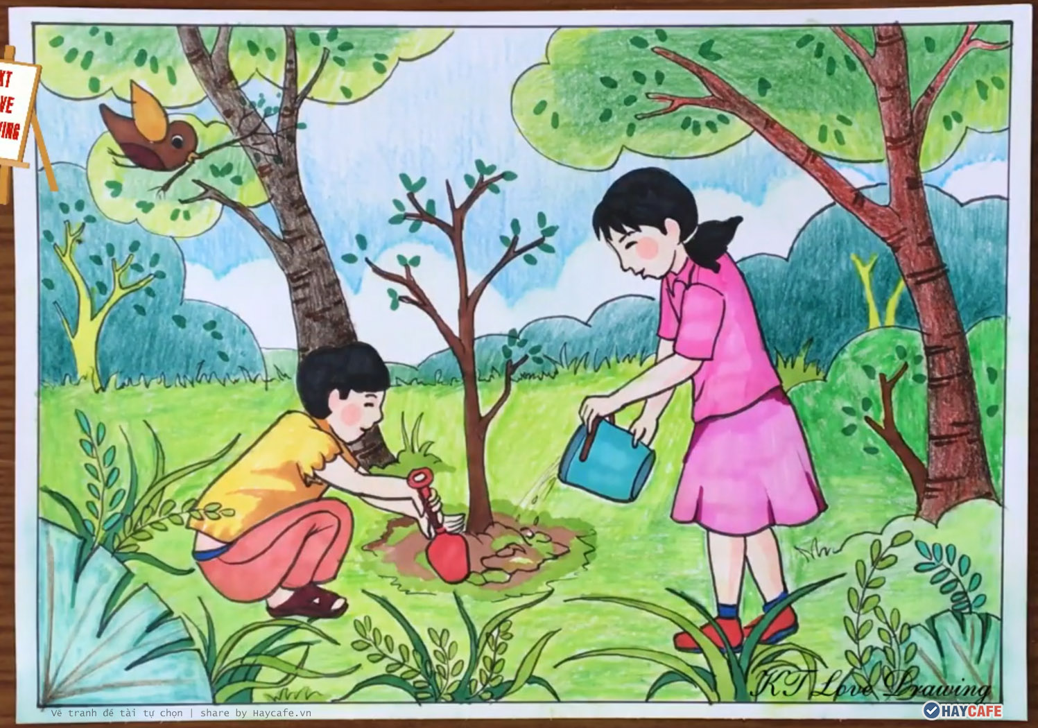 Cập Nhật Những Bức Vẽ Tranh Đề Tài Tự Chọn Cho Các Bé Thiếu Nhi 8
