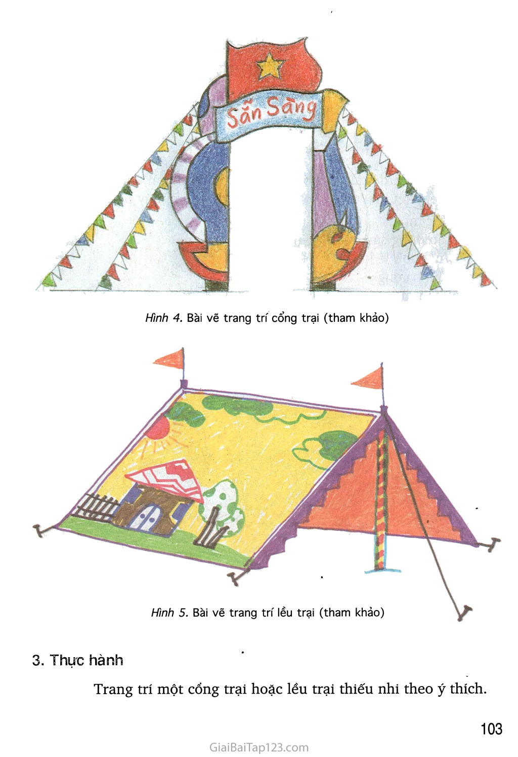Vẽ tranh lều trại